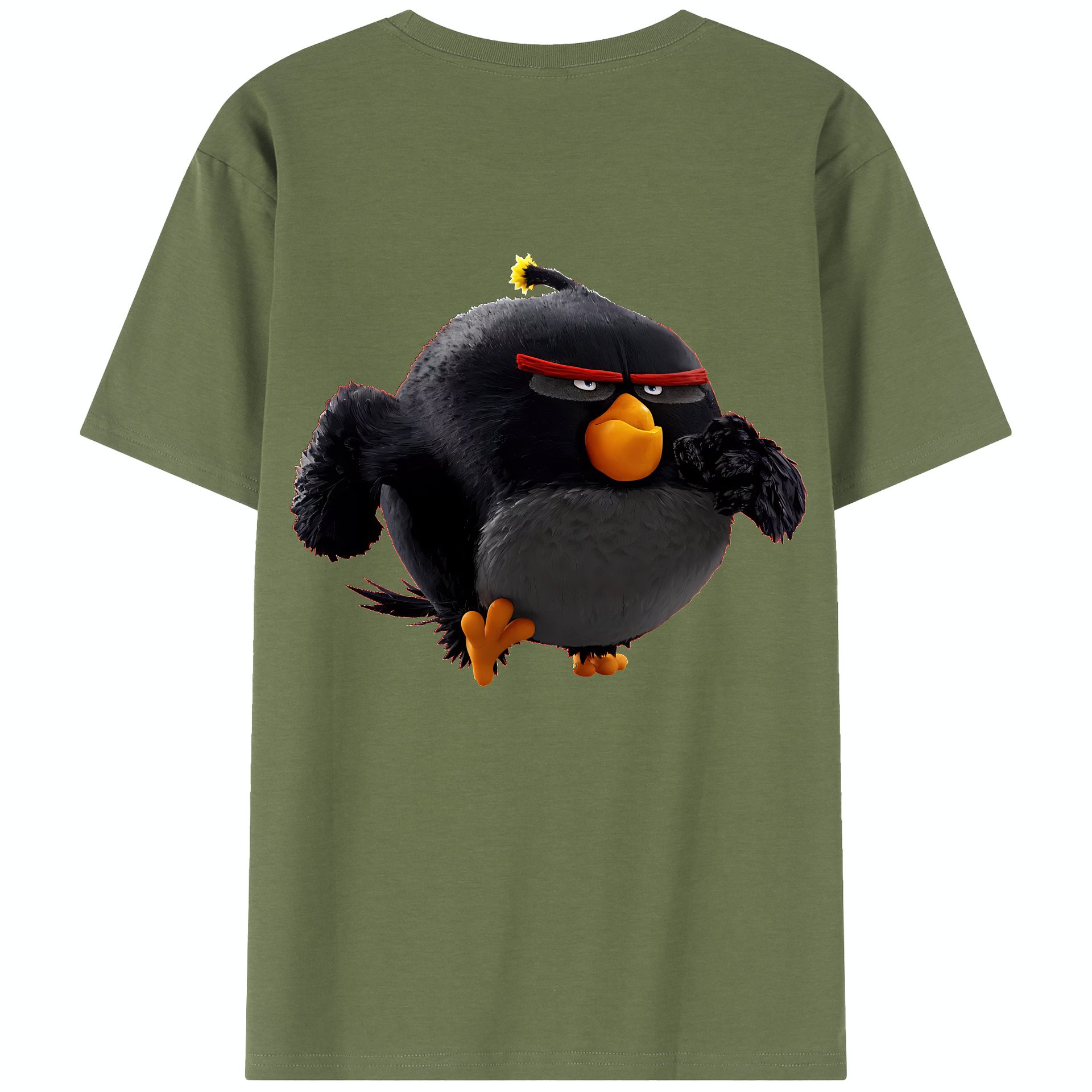 （画像用） Angry Birds アングリーバード 綿100％半袖Tシャツ（背面プリント）